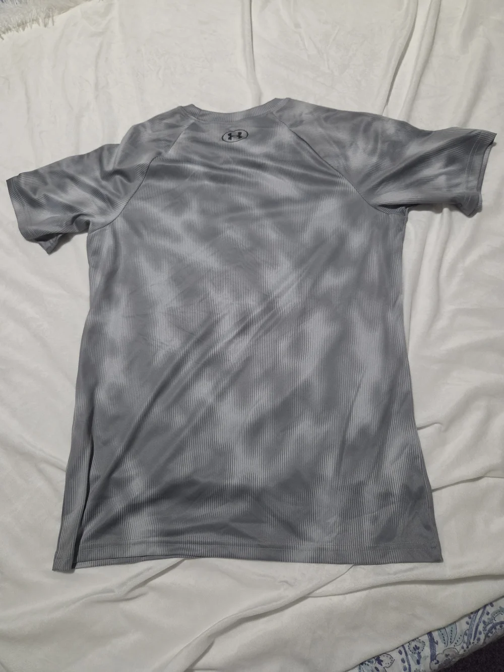 Under Armour Gray Short-Sleeve Performance Tee with Black Logo